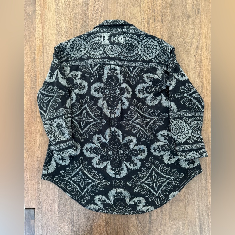 Free People We the Free London Fog Jacquard Shirt NWT - Picture 8 of 9